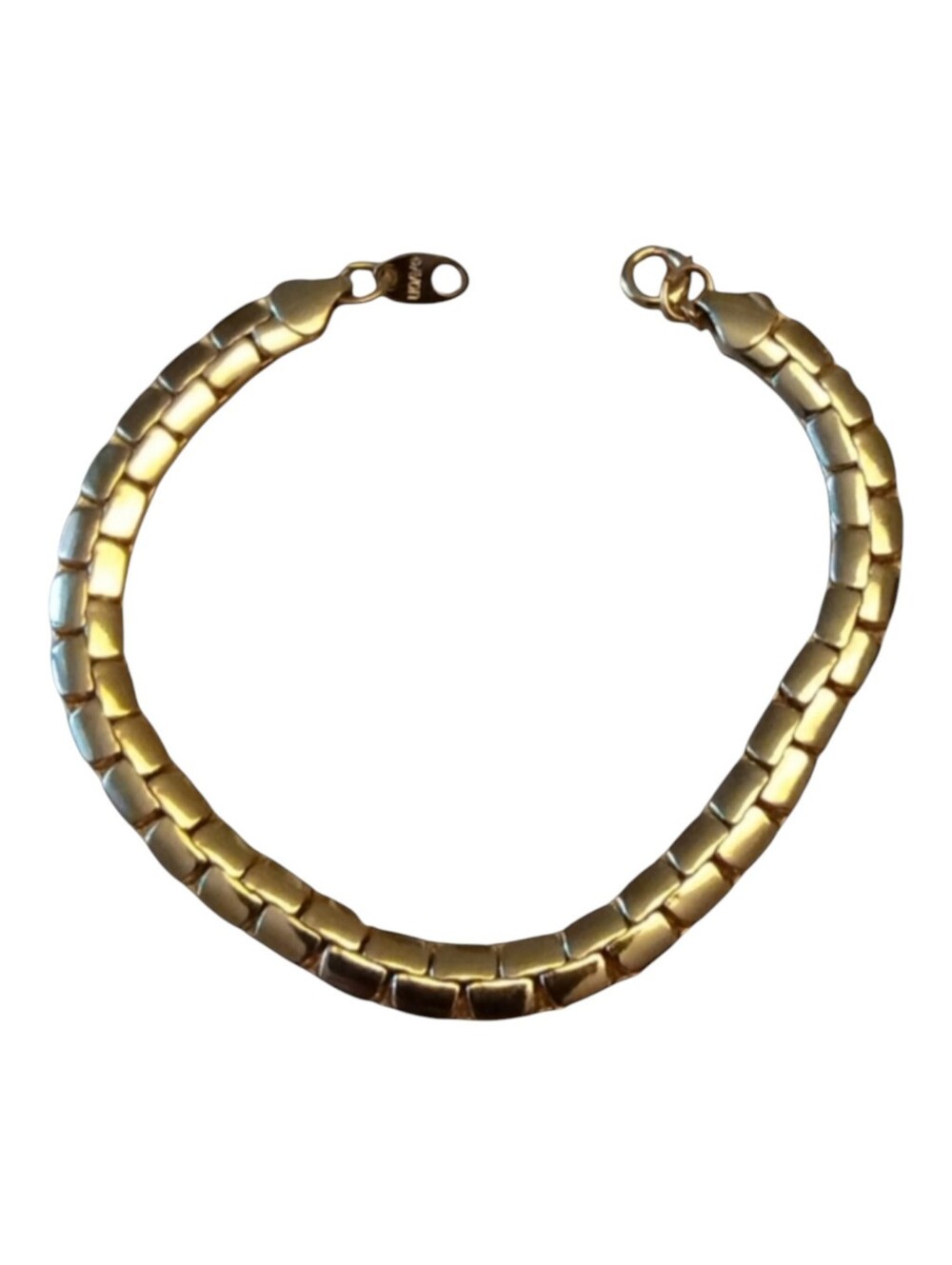 Vintage 1993 Avon Gold Tone Flat Chain Link Bracelet